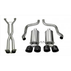 Corsa Performance 2.5 Inch Cat-Back Xtreme Dual Exhaust Black 3.5 Inch Tips 09-13 C6 Corvette 6.2L Stainless Steel Corsa Performance