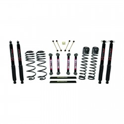 Skyjacker  4 Inch Dual Rate Long Travel One Box Kit w/OE Style Front and Rear Links and Black Max Shocks TJ/LJ 1997-2002 Jeep Wrangler 