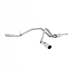 MBRP 2.5 Inch Cat Back Exhaust System Split Dual Side Exit For 11-13 Silverado/Sierra 1500 Denali 6.2L V8 Extended Cab/Crew Cab Short Bed T409 Stainless Steel 