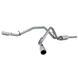 MBRP 2.5 Inch Cat Back Exhaust System Split Dual Side Exit For 11-13 Silverado/Sierra 1500 Denali 6.2L V8 Extended Cab/Crew Cab Short Bed Aluminized Steel 