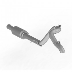 MBRP 2.5 Inch Cat Back Exhaust System Single Rear Exit 18-19 Wrangler JL 2/4 Door 3.6L T409 Stainless Steel 